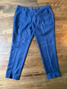 Bindle & Keep Blue Wool Trousers